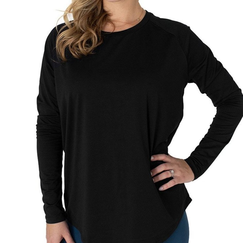 KB Nursing & Maternity Long Sleeve Shirt | Black - Medium